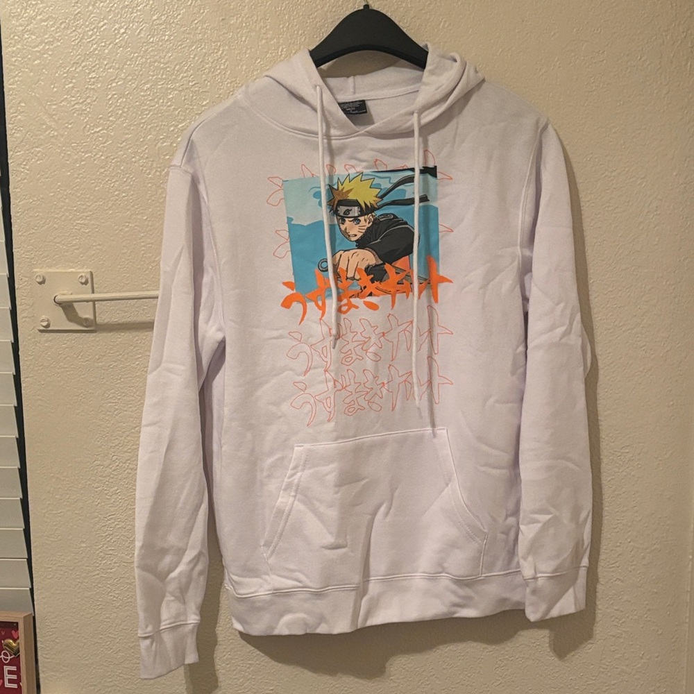 Naruto White Hoodie Size M
